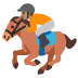 🏇🏽 horse racing: medium skin tone display on Google